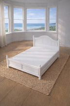 Dollhouse Hamptons Coastal Bed | 1:12 Miniature Bedroom Furniture | White Panel Bed Frame