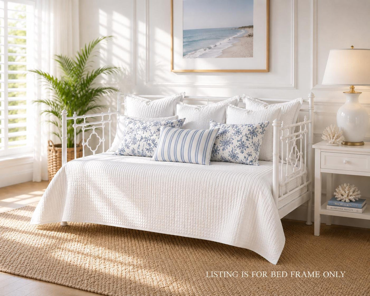 Dollhouse Day Bed | 1:12 Hamptons Coastal Miniature Furniture | White Bedroom Day Bed Frame