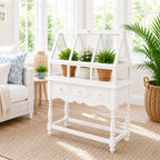 Hamptons Plant Stand | 1:12 Dollhouse Miniature Furniture | Coastal Garden Display Stand