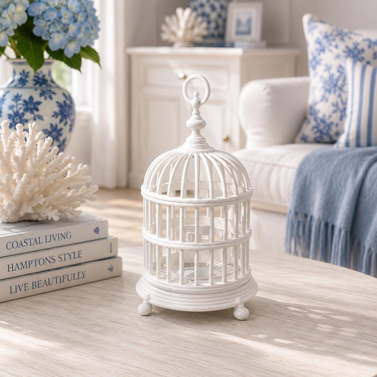 Dollhouse Outdoor Furniture Birdcage 1:12 Hamptons Coastal Miniature Decor
