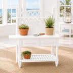 Dollhouse Gardener’s Potting Table | 1:12 Hamptons Coastal Miniature Furniture | White Garden Workbench