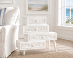 Dollhouse Staircase Chest of Drawers | 1:12 Hamptons Miniature Furniture | White Stepped Display Cabinet