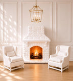 Fireplace & Armchair Set | 1:12 Dollhouse Furniture | Hamptons Coastal Miniature Living Room