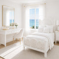 Bed and Vanity Set | 1:12 Dollhouse Bedroom Furniture | Hamptons Miniature Bed & Bedding