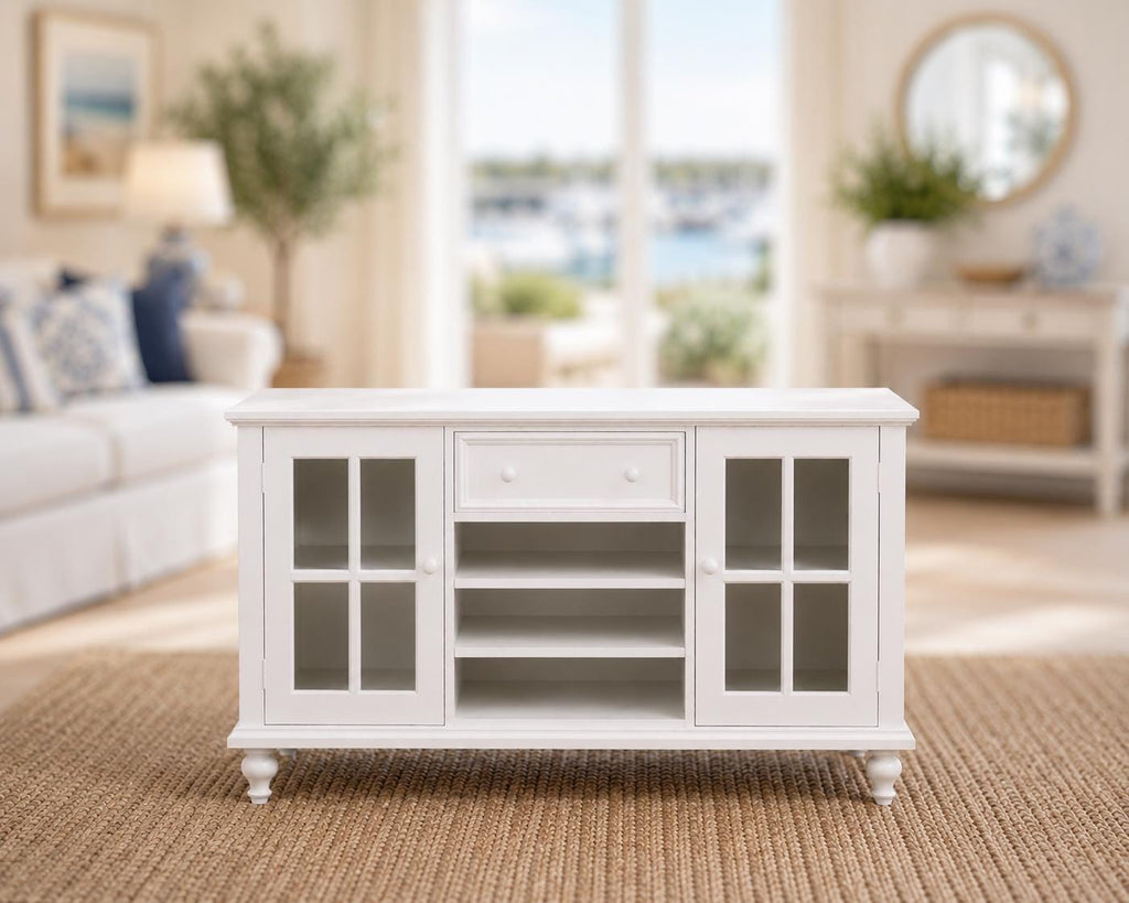 Dollhouse Buffet Sideboard Cabinet | 1:12 Hamptons Coastal Miniature Furniture | White Buffet Table
