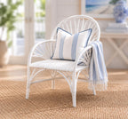 Dollhouse Accent Chair | 1:12 Hamptons Coastal Miniature Furniture | White Wicker Chair