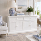 Hamptons Sideboard Cabinet | 1:12 Dollhouse Miniature Furniture | Coastal Buffet & Storage Cabinet