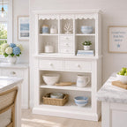 Hamptons Kitchen Hutch & Pantry Cabinet | 1:12 Dollhouse Miniature Furniture | Coastal Kitchen Storage