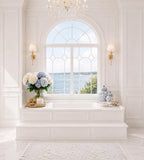Hamptons Window Seat | 1:12 Dollhouse Miniature Furniture | Coastal Built-In Bench Seat