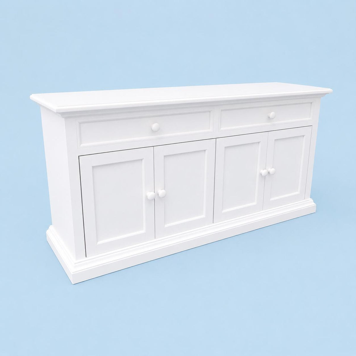 Hamptons Sideboard Cabinet | 1:12 Dollhouse Miniature Furniture | Coastal Buffet & Storage Cabinet