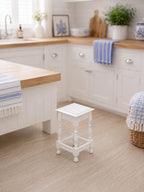 Hamptons Plant Stand | 1:12 Dollhouse Miniature Furniture | Coastal Side Table & Pot Stand
