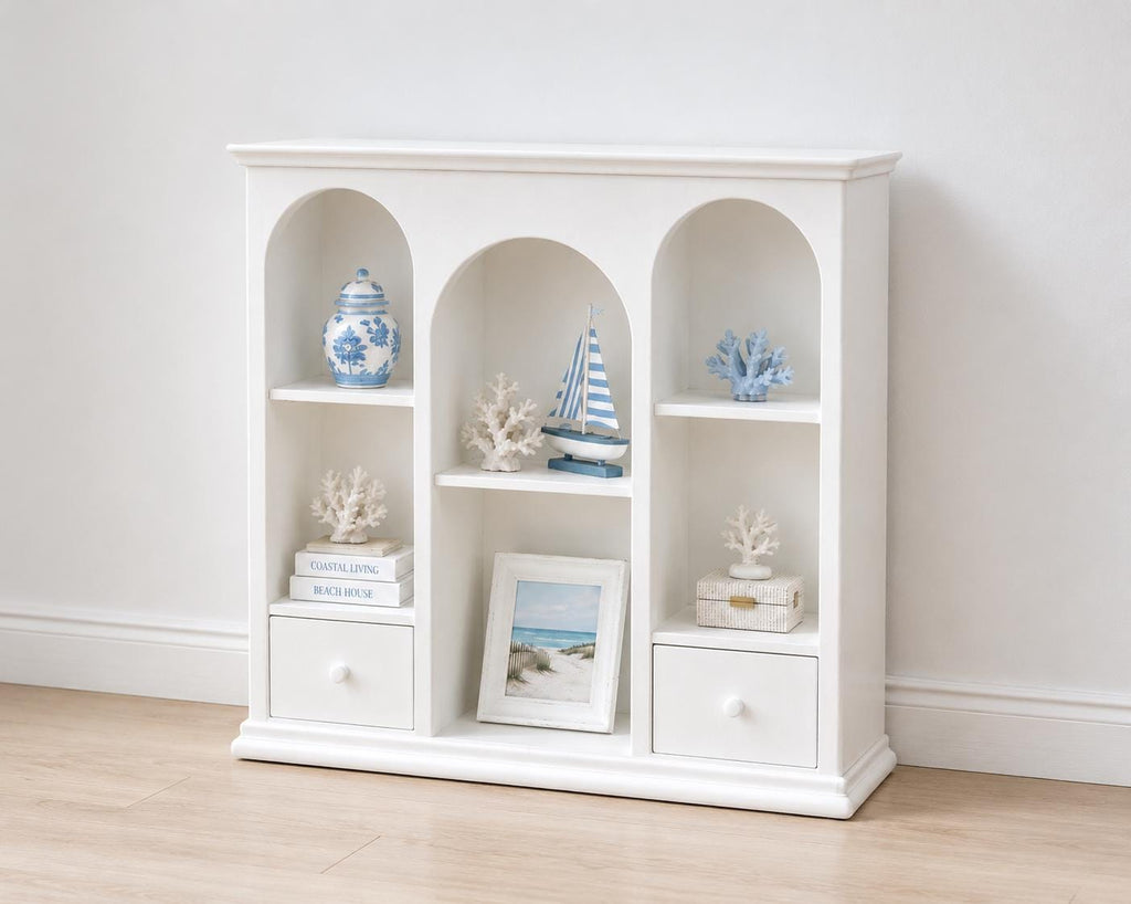Arched Wall Unit | 1:12 Dollhouse Furniture | Luxury Hamptons Coastal Miniature Cabinet