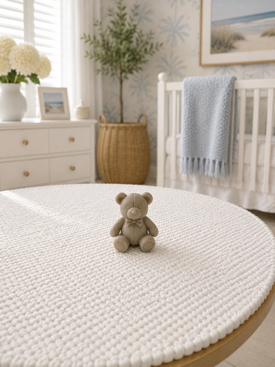 Miniature Nursery Essentials Set | 1:12 Dollhouse High Chair, Baby Walker & Potty Chair | Hamptons Baby Furniture