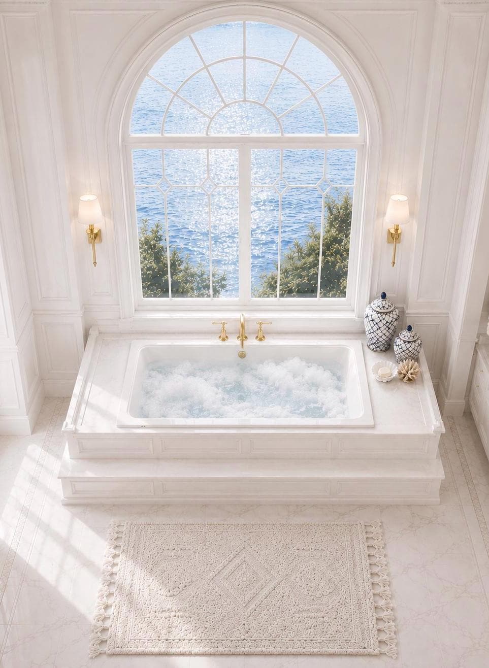 Bathtub | 1:12 Dollhouse Bathroom | Luxury Hamptons Coastal Miniature Furniture