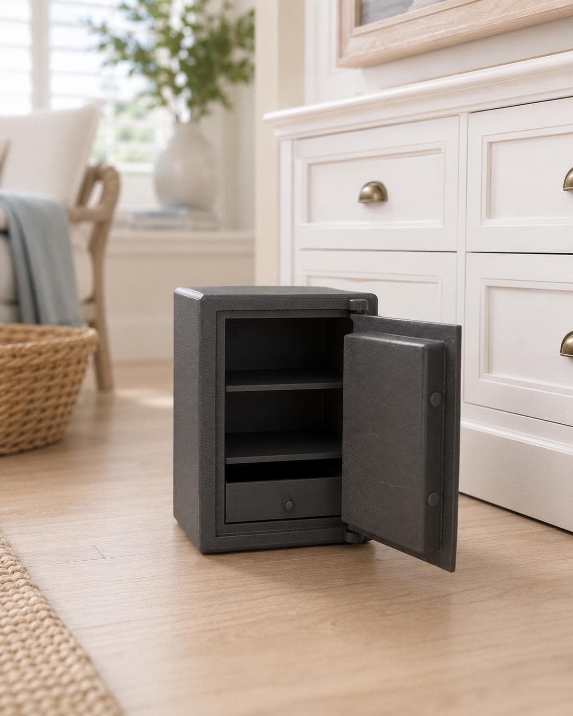 Miniature Wall Safe | 1:12 Dollhouse Miniature Furniture | Opening Security Safe with Combination Dial