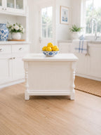 Hamptons Kitchen Island | 1:12 Dollhouse Miniature Kitchen Furniture | Coastal Work Table