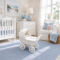 Classic Baby Pram | 1:12 Dollhouse Nursery | Hamptons Coastal Miniature Pram Furniture