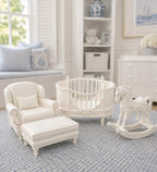Deluxe Hamptons Nursery Set | 1:12 Dollhouse Furniture | Luxury Miniature Baby Room Set