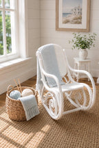Dollhouse Rocking Chair | 1:12 Bentwood Scroll Rocker | Hamptons Coastal Miniature Furniture