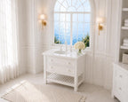 Hamptons Bathroom Vanity with Sink & Shelf | 1:12 Dollhouse Miniature Bathroom Furniture