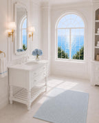 Hamptons Bathroom Vanity with Sink | 1:12 Dollhouse Miniature Furniture | Coastal Bathroom Cabinet
