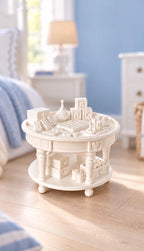 Hamptons Nursery Activity Table | 1:12 Dollhouse Miniature Furniture | Children’s Play Table with Toys