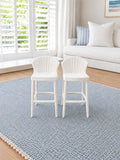Hamptons Counter Stools Set | 1:12 Dollhouse Miniature Bar Stools | Coastal Kitchen Furniture
