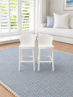 Hamptons Counter Stools Set | 1:12 Dollhouse Miniature Bar Stools | Coastal Kitchen Furniture