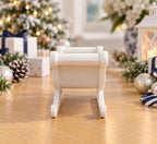 Hamptons Christmas Sleigh | 1:12 Dollhouse Miniature Holiday Decor | Signature Milky White Santa Sleigh
