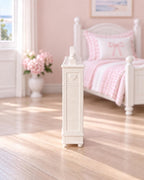 Hamptons Girls Shoe Display | 1:12 Dollhouse Miniature Furniture | White Shoe Rack and Nursery Storage