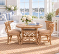 Dollhouse 3-Piece Table and Chair Setting | 1:12 Hamptons Coastal Miniature Furniture | Tan Breakfast Set