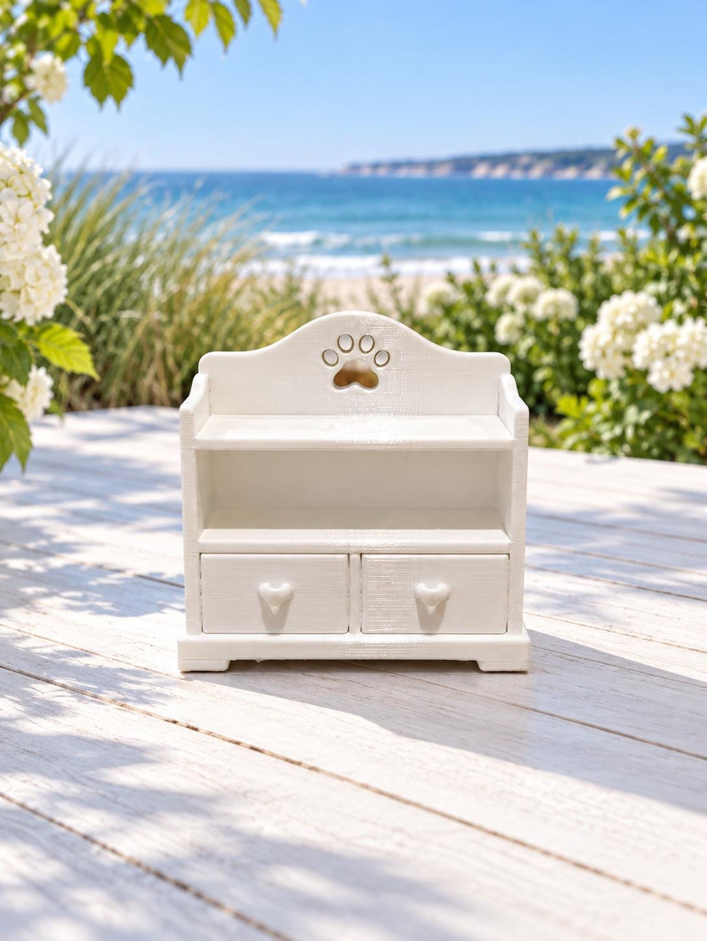 Hamptons Pet Care and Toy Set | 1:12 Dollhouse Miniature Dog House, Feeding Station, Storage Toys