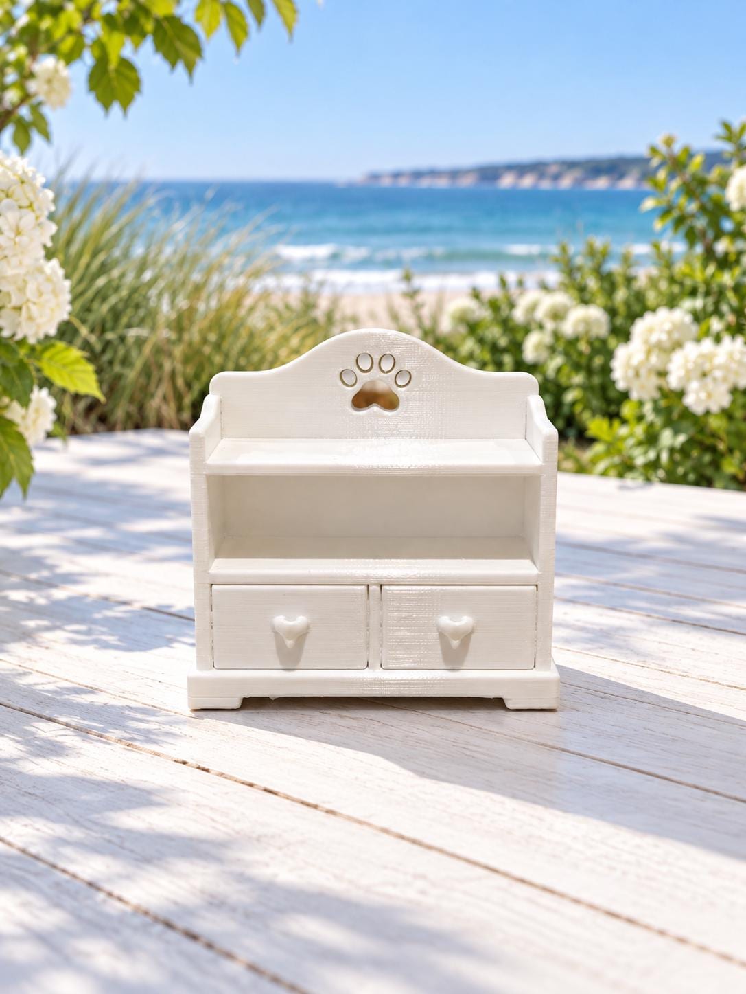 Hamptons Pet Care and Toy Set | 1:12 Dollhouse Miniature Dog House, Feeding Station, Storage Toys