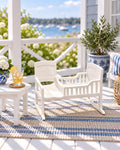 Hamptons Baby Rocking Cradle | 1:12 Scale Dollhouse Nursery Furniture | Coastal Miniature Crib