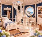 The Lighthouse Keeper’s Cottage Collection | 1:12 Scale Nautical Dollhouse Furniture and Beacon Set