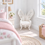 Hamptons Fairy Wing Chair | 1:12 Scale Dollhouse Furniture | Whimsical Children’s Bedroom Chair