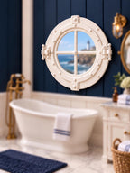 Nautical Porthole Window | 1:12 Scale Dollhouse Lighthouse Window | Coastal Miniature