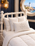 Lighthouse Keeper’s Single Bed | 1:12 Scale Nautical Dollhouse Bed | Coastal Bedroom Furniture